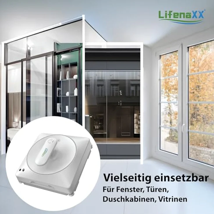 Lifenaxx Fenstersauger Fensterreinigungs-Roboter, automatisches Sprühsystem mit 4 Reinigungsprogrammen und Anti-Drop-Erkennung – Bild 8