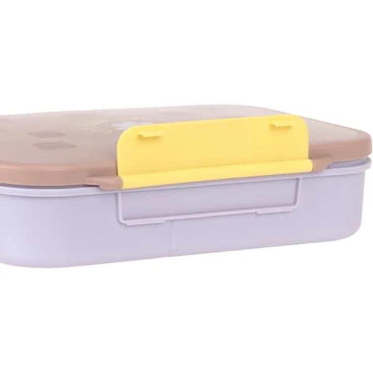 LÄSSIG Bento Lunchbox Pattern Party, Rosa - Kinder Brotdose mit flexiblem Behälter, Dips-/Joghurtfach, bruchfest und spülmaschinengeeignet, 1 l – Bild 5