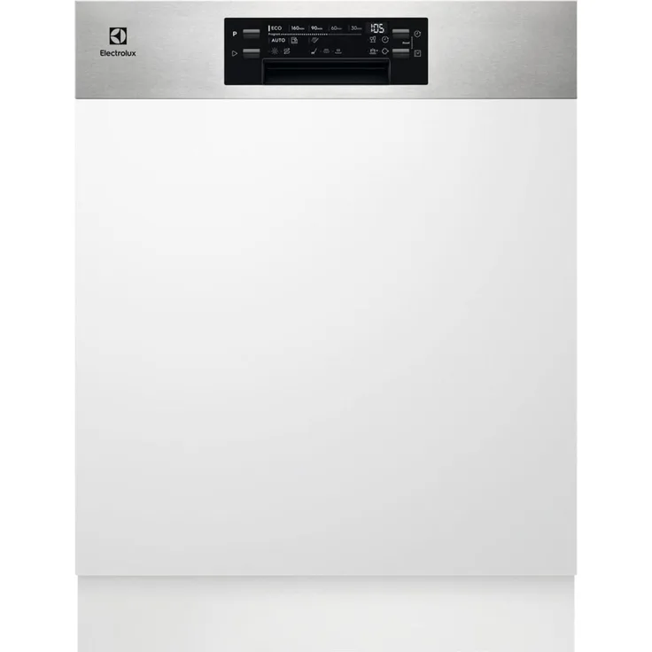 Electrolux EEA47201IX, Halb integrierter Geschirrspüler mit AirDry-Technologie, 13 Maßgedecken, Edelstahlfront, Energieklasse E
