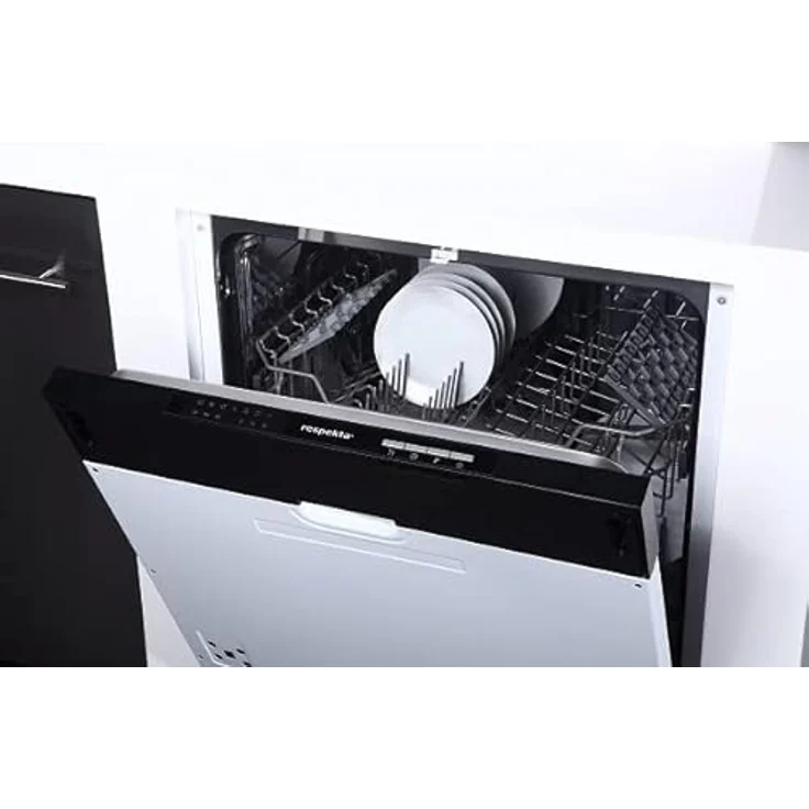 Respekta Geschirrspüler Einbaugerät vollintegriert 60 cm weiß/Spülmaschine mit flexiblen Besteckkorb / 5 Programme/Startzeitvorwahl / 12 Maßgedecke / GSP60V/ leise 52 dB – Bild 5