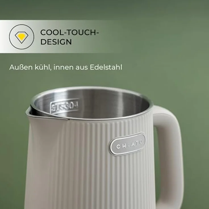 CHiATO heatPLAY Groove, Wasserkocher mit 1,7 Litern, smartem Temperaturdisplay und Warmhaltefunktion – Bild 5