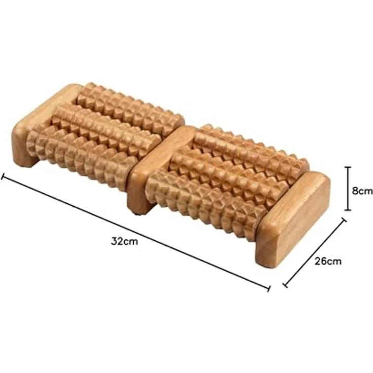 Fußmassageroller aus Holz, 6 Rollen – Bild 2
