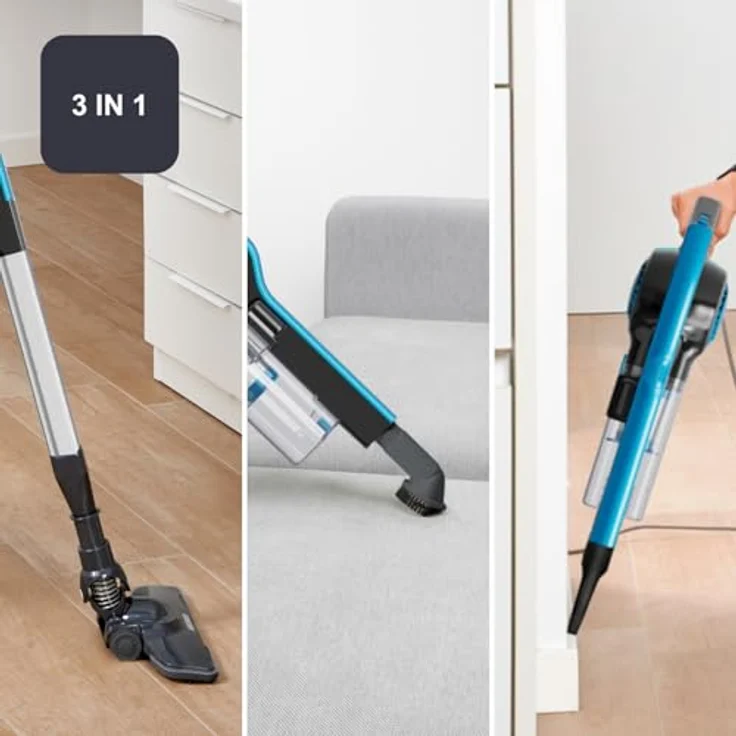 Black+Decker BXVMS602E Bodenstaubsauger, 600 Watt, HEPA-Filter, leichtes Design, Schwarz-Blau – Bild 4
