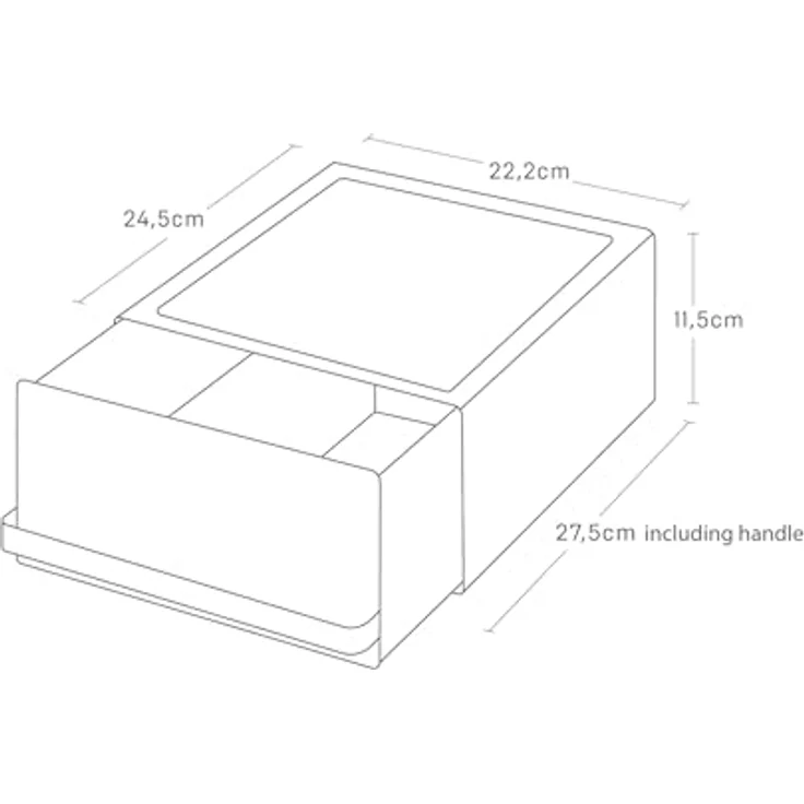 Yamazaki Tower Küchen Organizer mit verstellbarer Schublade und Platz für Kleingeräte, Weiß – Bild 3