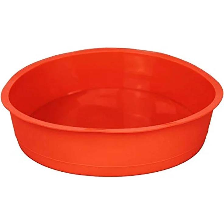 GMMH Original Silikonbackform Rund Durchmesser 26 cm Kuchen Backform Kuchenform Brotbackform Obstbodenform (26 cm rot) – Bild 2