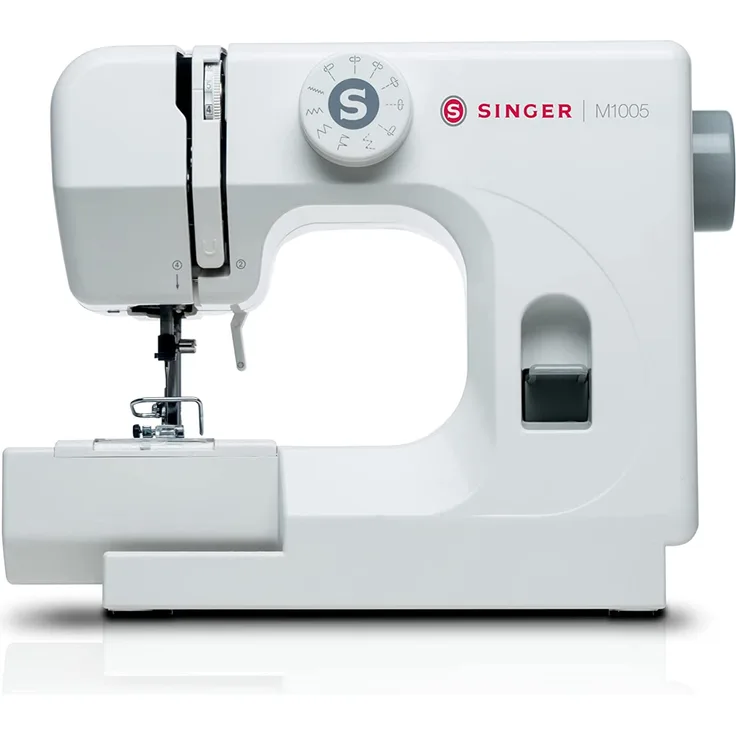 Singer M1005 Freiarm-Nähmaschine, Reisenähmaschine, 4 Grundstiche in 11 Optionen, weiß