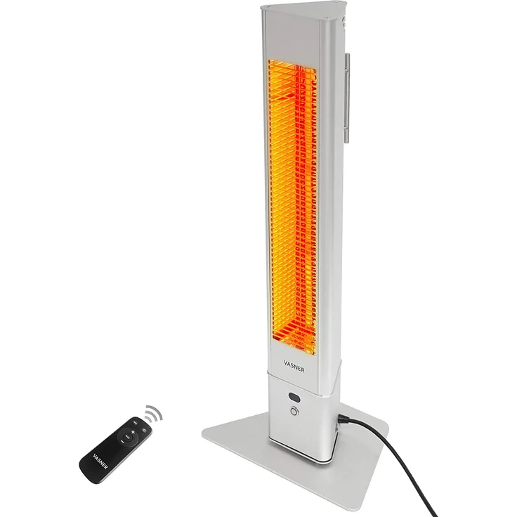 Vasner HeatTower Stand-Heizstrahler 2500 Carbon Silber, Heizstrahler