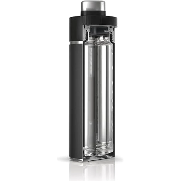 Ninja Thirsti Wasserflasche/Thermobecher to go, 700ml, dreifach isoliert, auslaufsicherer Deckel, für kohlensäurehaltige, heiße & kalte Getränke, Edelstahlflasche, Schwarz – Bild 3