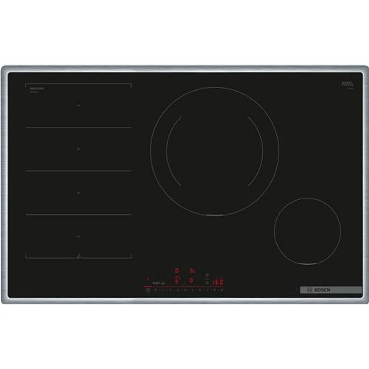 Bosch PXE845HC1E Serie 6 Induktionskochfeld (autark), 80 cm breit, intuitive Bedienung, 28 cm große Induktions-Kochzone, PerfectFry Plus Bratsensor, anpassbare Kochzonen – Bild 1