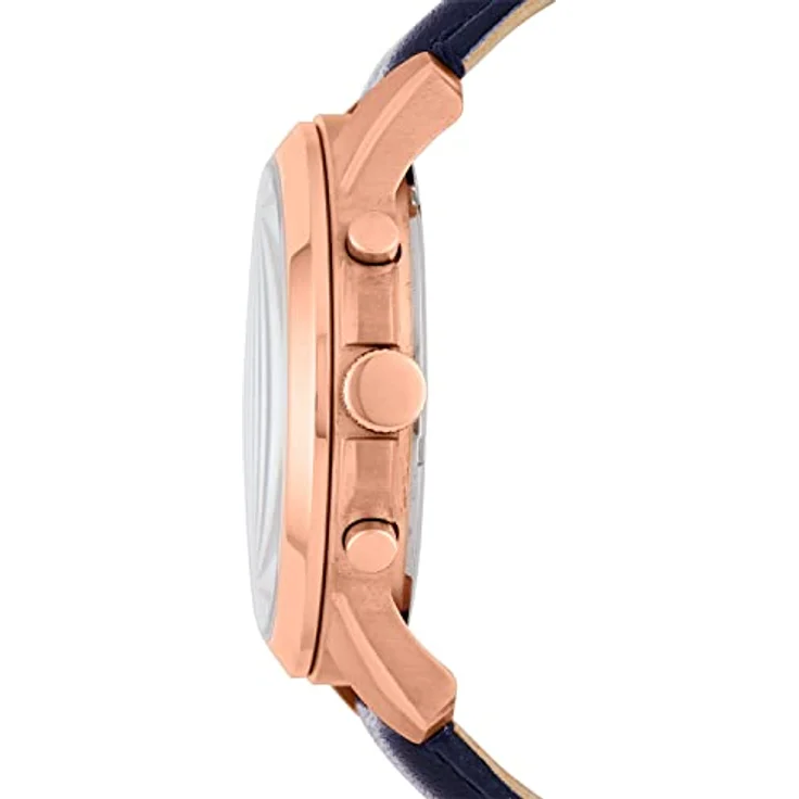 Fossil Herrenuhr Grant, QuarzChronographenwerk, 44mm RoségoldEdelstahlgehäuse mit Echtlederarmband, FS4835 – Bild 2