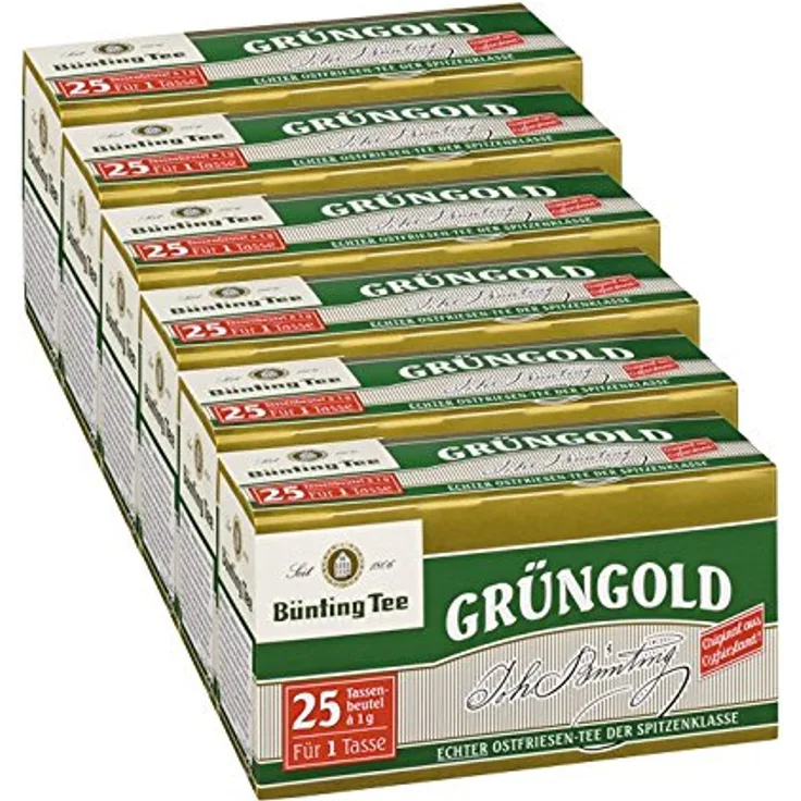 Bünting Tee Grüngold, 25 Tassenbeutel