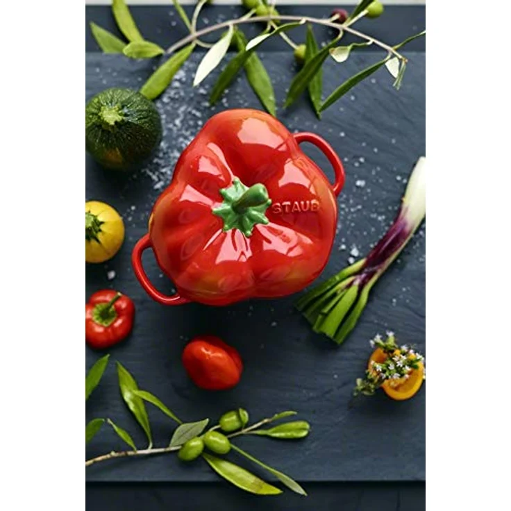 Zwilling/Staub - Ceramic by Staub - Paprika Cocotte - Keramik - H: 10,7cm x B: 15,1cm - Volumen:0.47 l – Bild 4