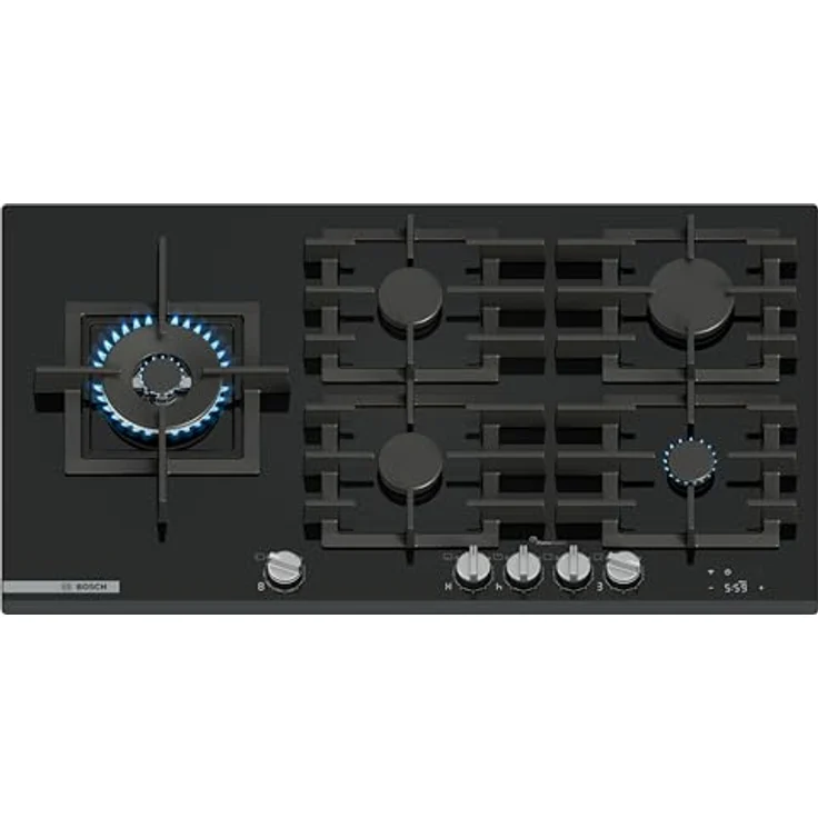 Bosch Serie 8 PRS9A6H40, autarkes 90 cm Gaskochfeld mit 5 Zonen, Schwarz – Bild 1