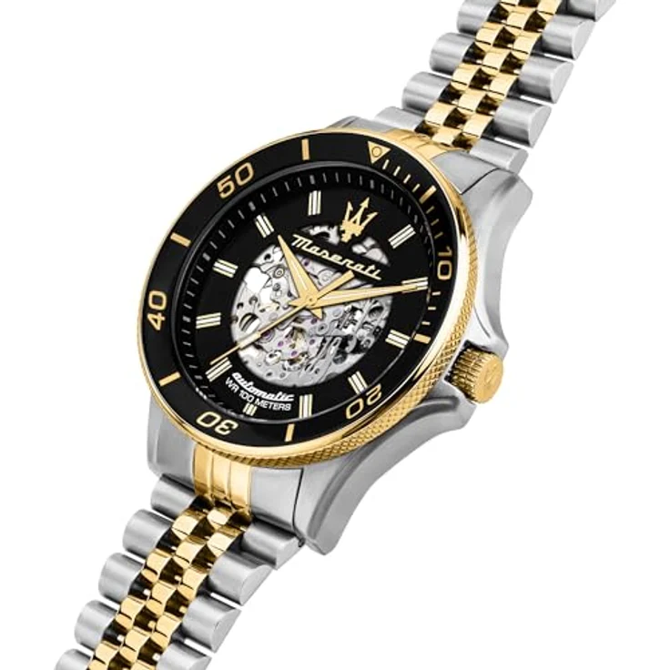 Maserati Herrenuhr, Automatik, Analog, Stahlarmband, Sfida Kollektion - R8823140010, Schwarz – Bild 5