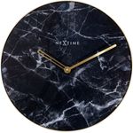 Nextime Wanduhr Marble (40 cm) - NeXtime Wanduhr Marble Ø 40 cm Schwarz Gold