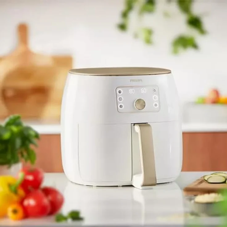 Philips Premium Airfryer XXL HD9870-20, Heißluftfritteuse, 2225 Watt, 1,4 kg Frittiergut, Rapid Air-Technologie, Kunststoff, weiß – Bild 4