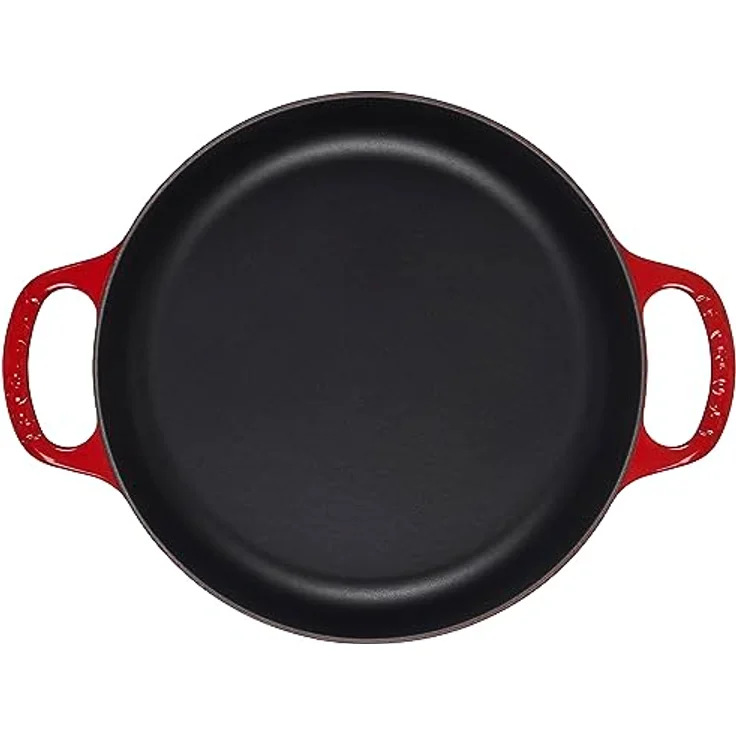 LE CREUSET Signature Everyday Pfanne aus Gusseisen, 27,9 cm, Kirschrot, mit hervorragender Wärmeverteilung und -speicherung – Bild 2