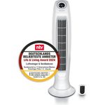 Brandson Turmventilator, DC, leise, ECO, 9 Stufen, Fernbedienung, Oszillation, Timer, 86cm - Preisvergleich