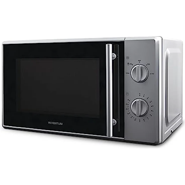 Inventum MN205SZ, Solo-Mikrowelle mit 20 l Volumen, 700 W, Drehregler, Silber – Bild 2