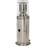 Zelsius Edelstahl Heizstrahler Graz | Ø 43 x (H) 152 cm | 10 kW | Terrassenheizer, Gas Freiluftheizung, Heizpilz, Terrassenstrahler, Wärmestrahler, Heizgerät, Gasheizstrahler