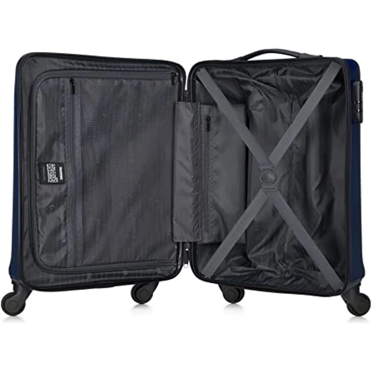 WITTCHEN Handgepäck Trolley Koffer Reisekoffer aus ABS Hartschalen Trolley 4 Rollen Kombinationsschloss Dunkelblau 56-3A-651-90 – Bild 5