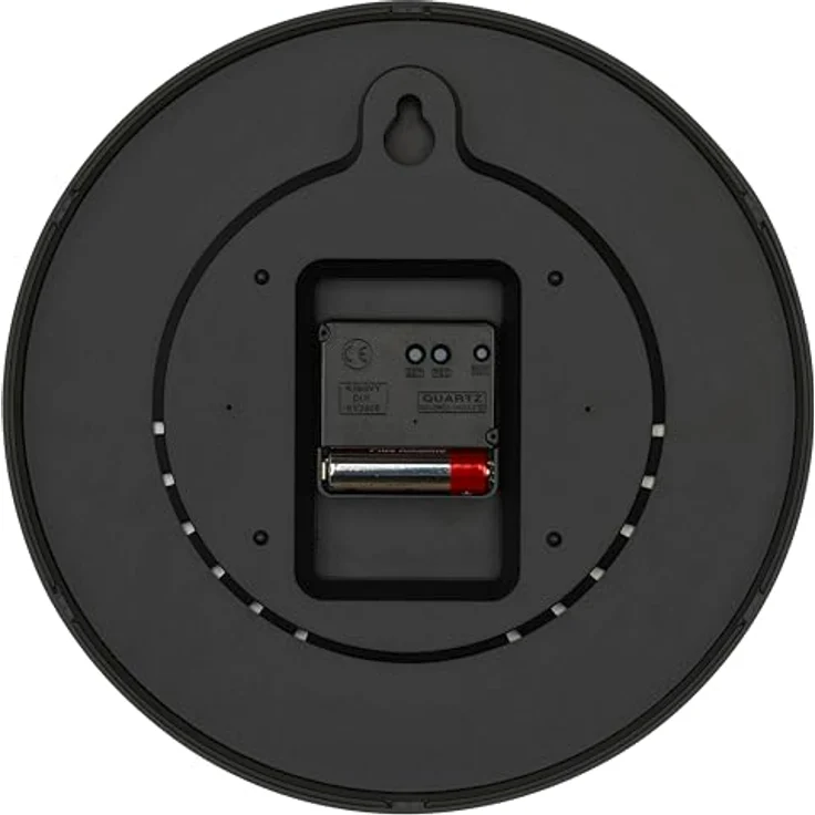 TFA Dostmann Analoge Funk-Wanduhr, 60.3550.01, praezise Anzeige, klassisch, analog, Glasabdeckung, für Wartezimmer, zu Hause, leichtes Ablesen, 245 x 245 x 42 mm, schwarz – Bild 4