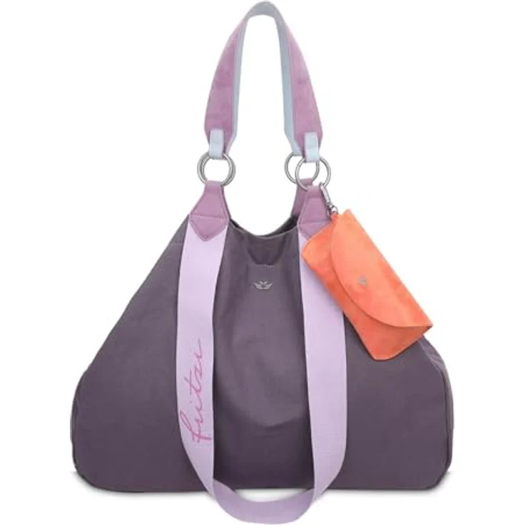 Fritzi aus Preußen Izzy Canvas Shopper Tasche 45 cm, 100% Baumwolle, lila – Bild 1