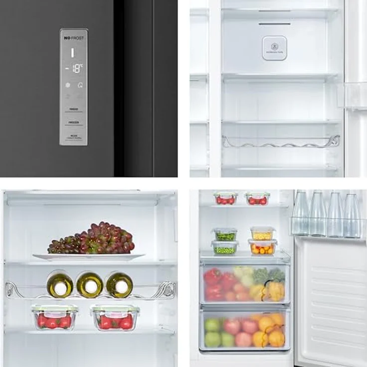 Hisense RS677N4BFD Side-by-Side-Kühlschrank, freistehend, schwarz, Energieklasse D – Bild 16