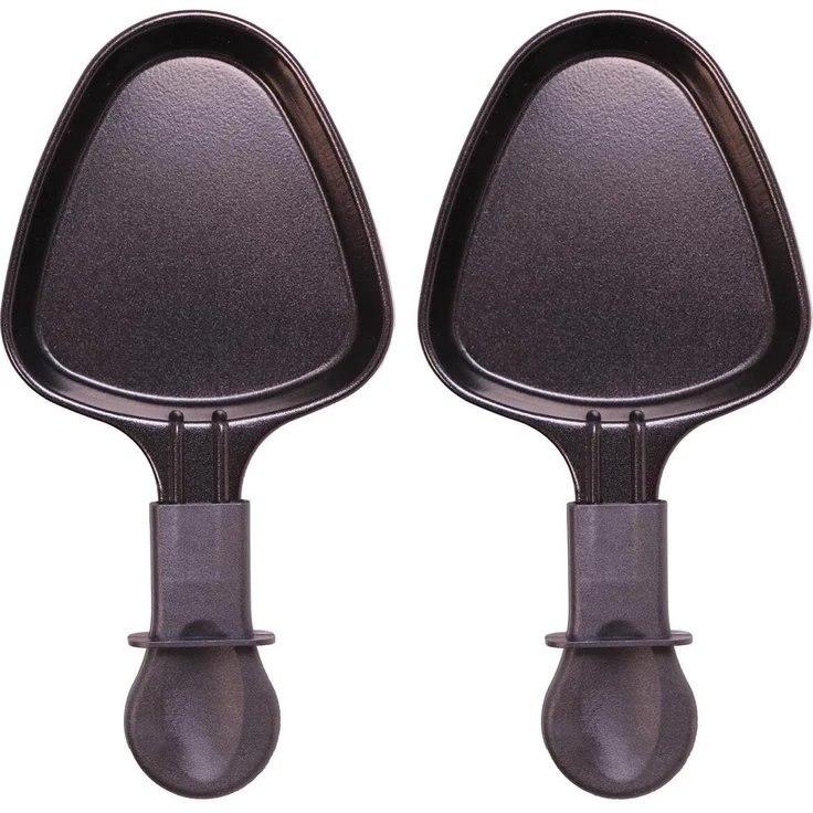 Piebert 2x 27041 Raclette Pfännchen Oval, Antihaftbeschichtet, Spülmaschinenfest, passend für Klarstein, Princess, Tristar, Tefal, BxLxH: 10x19,7x1,4cm