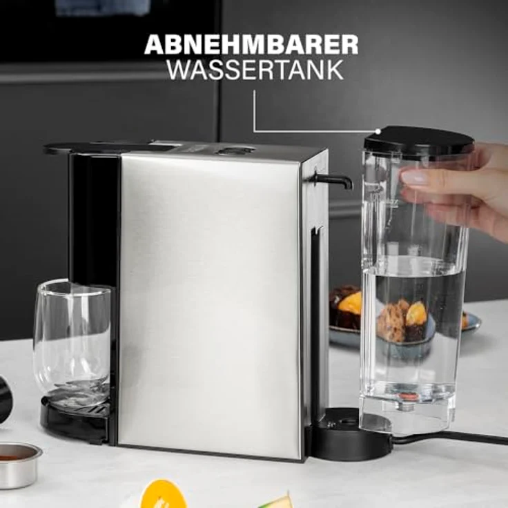 Princess 4-in-1 Multi-Kapsel-Kaffeemaschine 1450W 0,8L Schwarz Silber – Bild 5