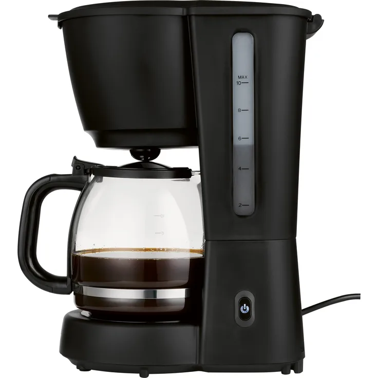 SilverCrest KITCHEN TOOLS Kaffeemaschine SKMK 1000 A1, Filterkaffeemaschine für 10 Tassen, Schwarz, mit Tropfstoppfunktion und herausnehmbarem Filterhalter