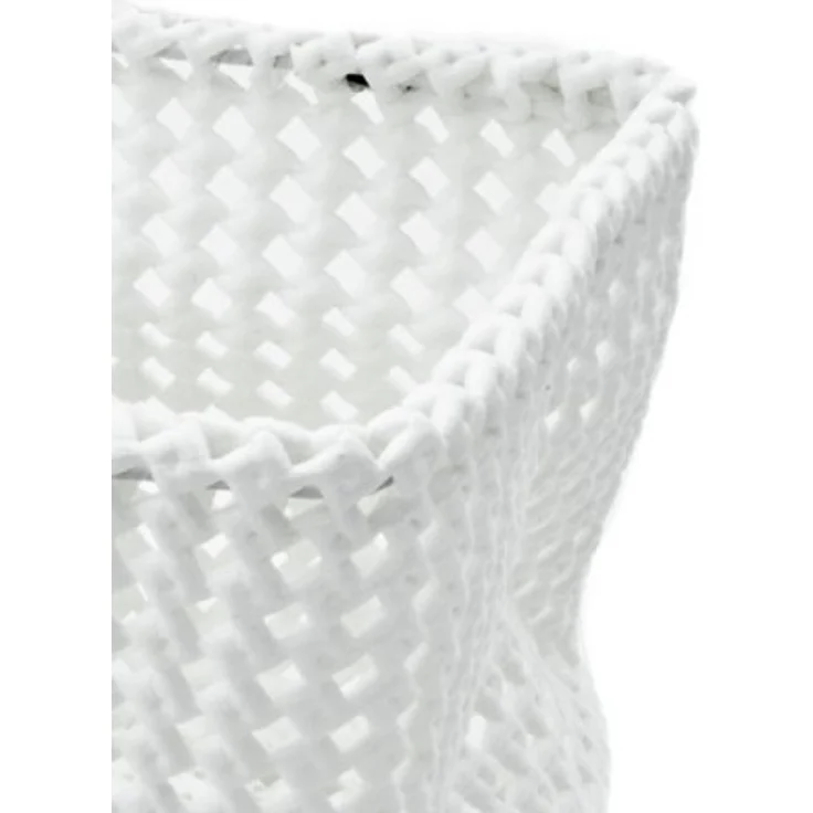 Möve Tube Quadratischer Korb 15 x 15 x15 cm aus formbarem Kunststoff, Off White – Bild 3