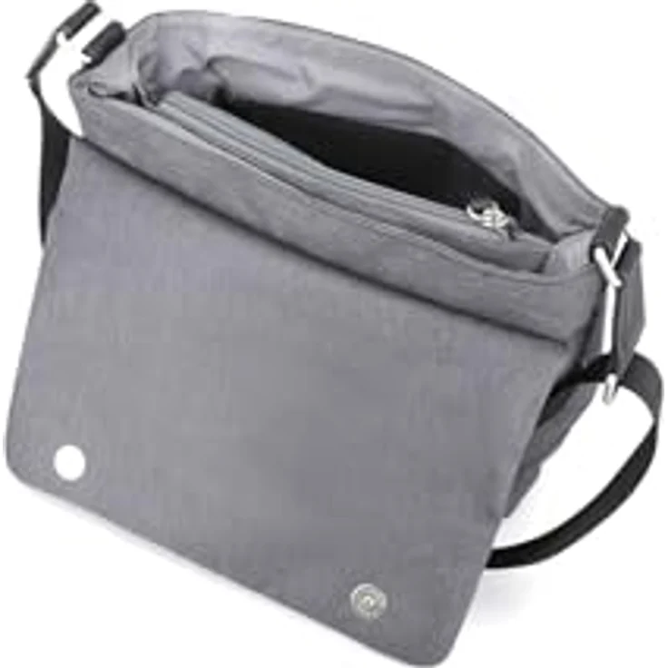 Jost Bodybag Bergen Shoulder Bag, praktische Umhängetasche aus pflegeleichtem Polyester, Grau, 27 x 12 x 23 cm – Bild 7