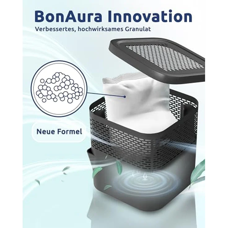 BonAura® Luftentfeuchter Nachfüllpack 6x 450g - Granulat Set für Räume bis 16m² - Effektiver Schimmel- und Geruchsschutz – Bild 4