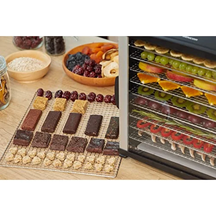 Dörrgerät für Lebensmittel mit horizontaler Luftstrom-Technologie, 800 W, Schwarz – Bild 2