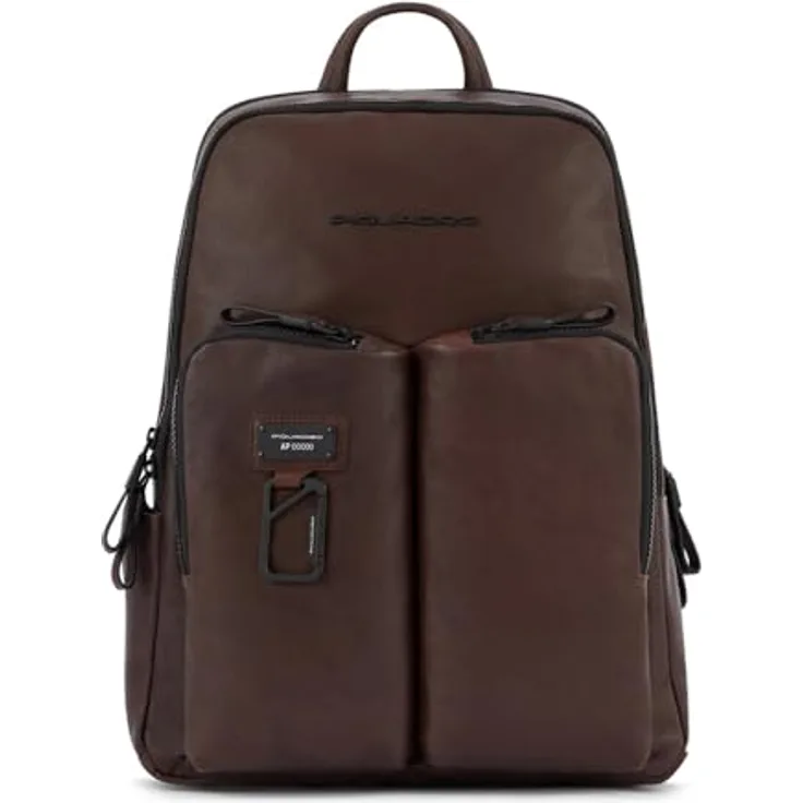 Piquadro Harper Rucksack RFID, Leder 40 cm mit Laptopfach, dunkelbraun
