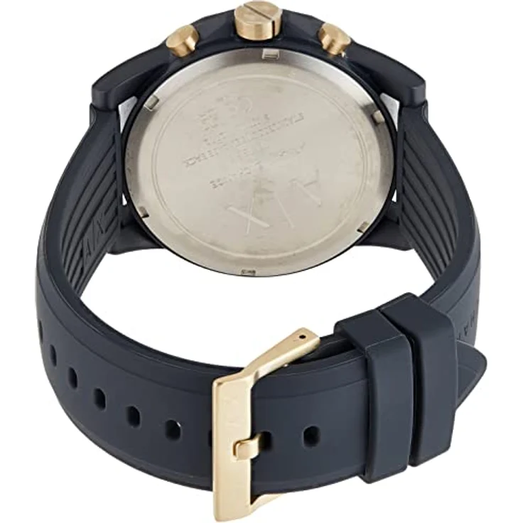 Armani Exchange Uhr für Männer , Chronographenwerk, 47mm blaues Silikongehäuse mit Silikonarmband, AX1335 – Bild 2
