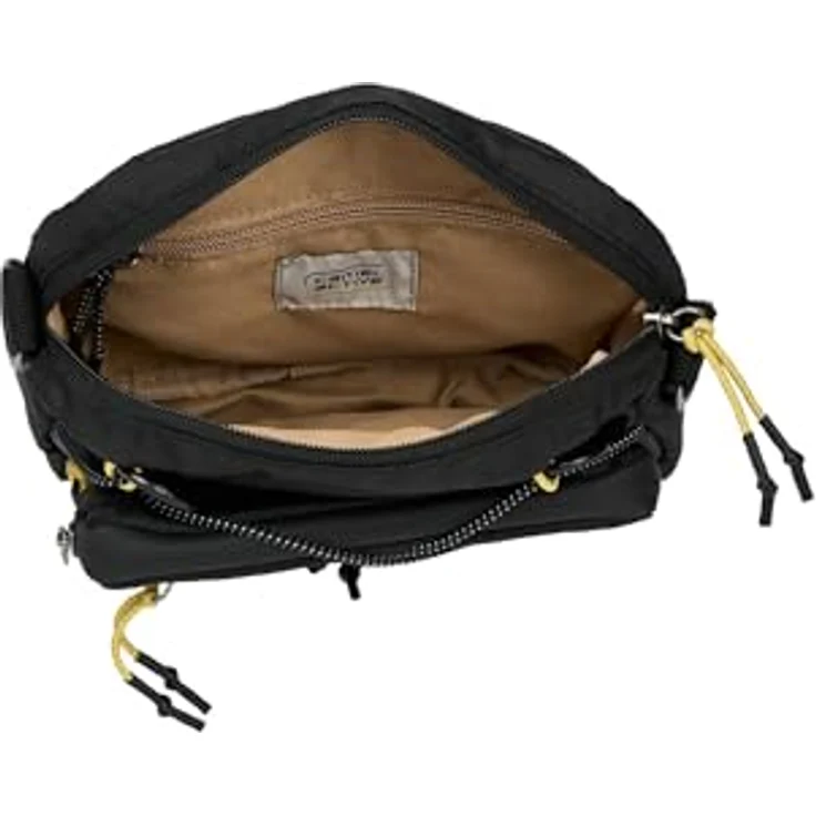 camel active Shores Umhängetasche, 21 cm schwarz, 100% Polyester, kompakt und robust – Bild 3