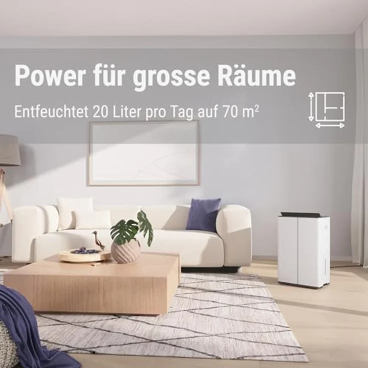 Stadler Form Lukas WiFi, Luftentfeuchter, Weiss mit 20 Liter täglicher Entfeuchtungsleistung – Bild 3