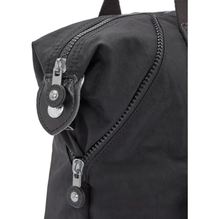 Kipling Basic Art Schultertasche, praktische Handtasche mit abnehmbarem Schultergurt, 44 cm, Schwarz – Bild 6