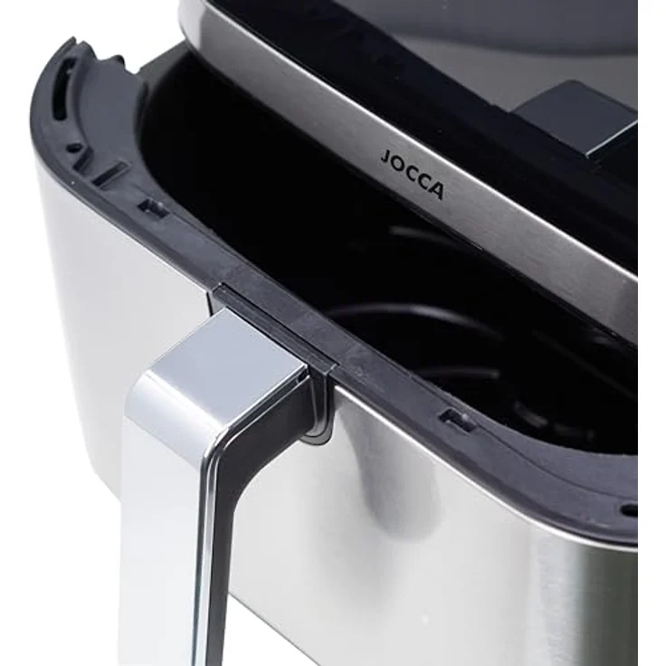 JOCCA Heißluftfritteuse 8L, ölfreie Luftfritteuse mit LED Touch Screen, 1800W Leistung, einstellbare Temperatur, gesundes Kochen, Silber2 – Bild 5