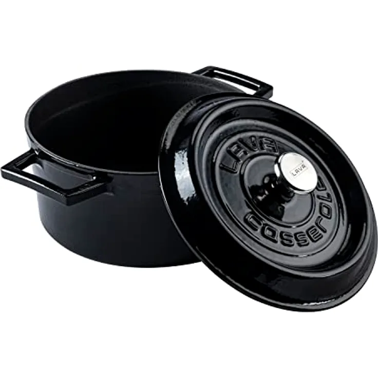 CASSEROLE ROND 200 MM 2.60 LTR LVYTC20K2BL BLACK/BLACK <LAVA>