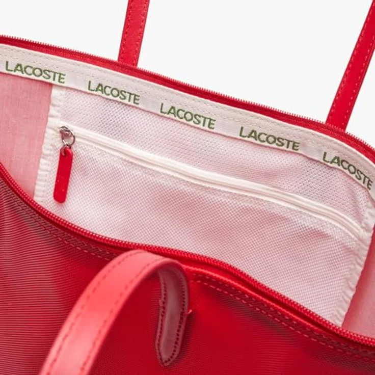 Lacoste Shopper Concept, PVC Einkaufstasche mit aufgedrucktem Krokodil, schwarz – Bild 7