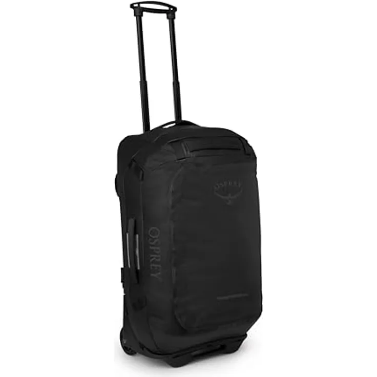 Osprey Transporter Wheeled Duffel 60, robuste Reisetasche mit hoher Wasserfestigkeit, Schwarz, 60 l