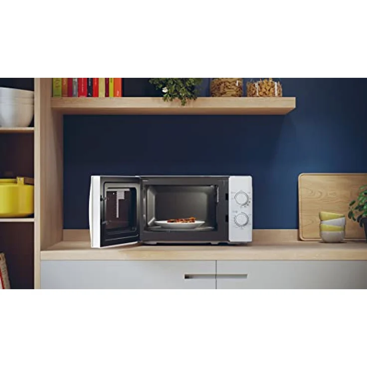 Candy Idea CMG20SMW Mikrowelle mit Grill, 20 l, 700 W-1050 W, 5 Leistungsstufen, 4 automatische Programme, akustische Alarmeinstellung, Teller 25,5 cm, Grill Rack, Auftauen, linke Öffnung Weiß – Bild 5