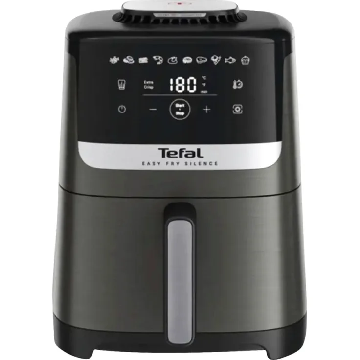 Tefal EY551H Easy Fry Silence Essential - Heißluftfritteuse - dunkelgrau - Leiseste Heißluftfritteuse mit 10 voreingestellten Programmen
