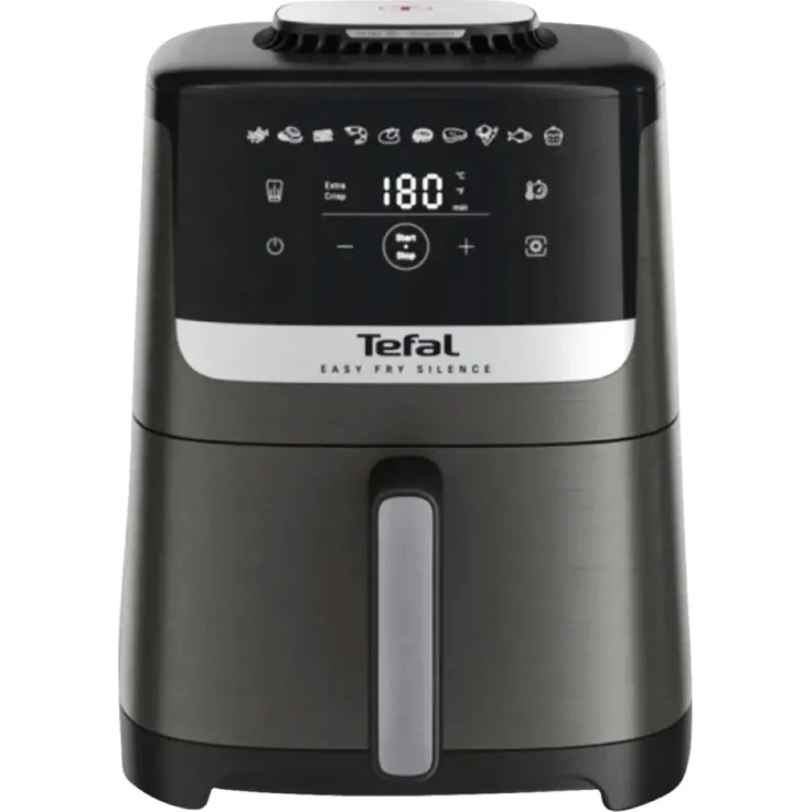 Tefal EY551H Easy Fry Silence Essential - Heißluftfritteuse - dunkelgrau - Leiseste Heißluftfritteuse mit 10 voreingestellten Programmen