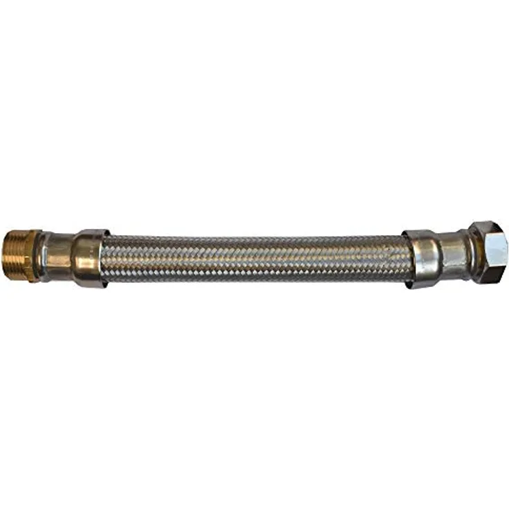 KLASEBO® flexibler Panzerschlauch DN25, Edelstahl, 1000mm, DVGW-zertifiziert, für Trinkwasser