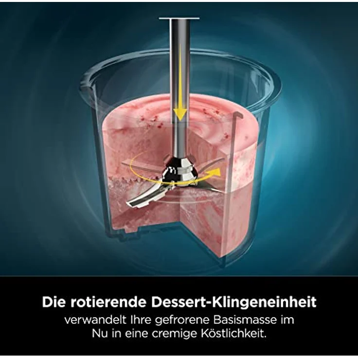 Ninja NC300EU Creami Eismaschine, mit Kompressor, 800 Watt, 1,4 Liter, für Milchshakes, Sorbets, Softeis, schwarz, silber – Bild 5
