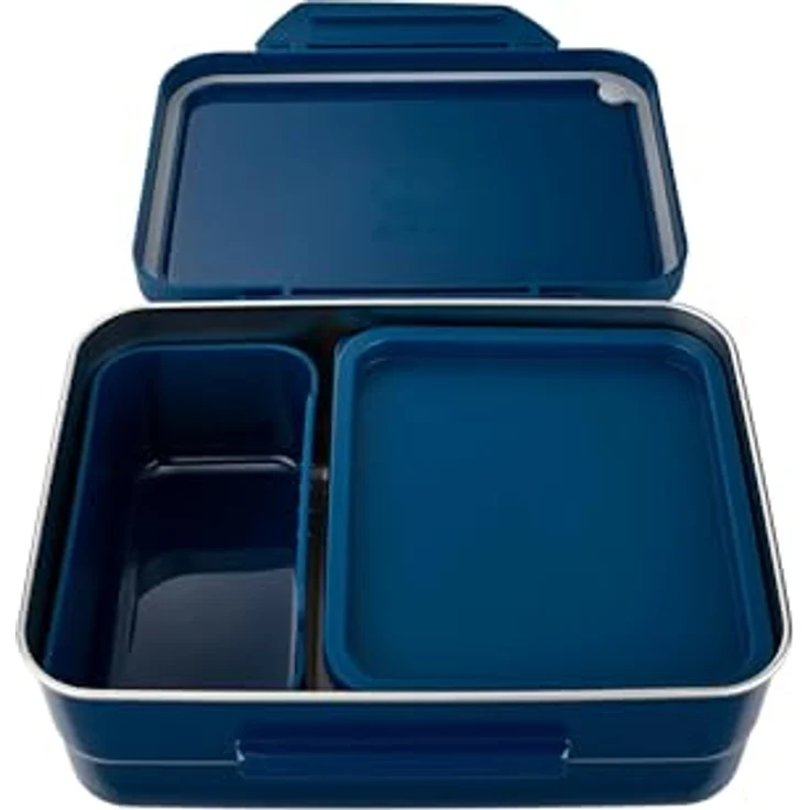 Satch Lunchbox Stainless Steel, 100% Metall, blau, mit herausnehmbarem Innenleben und spülmaschinengeeignet – Bild 3